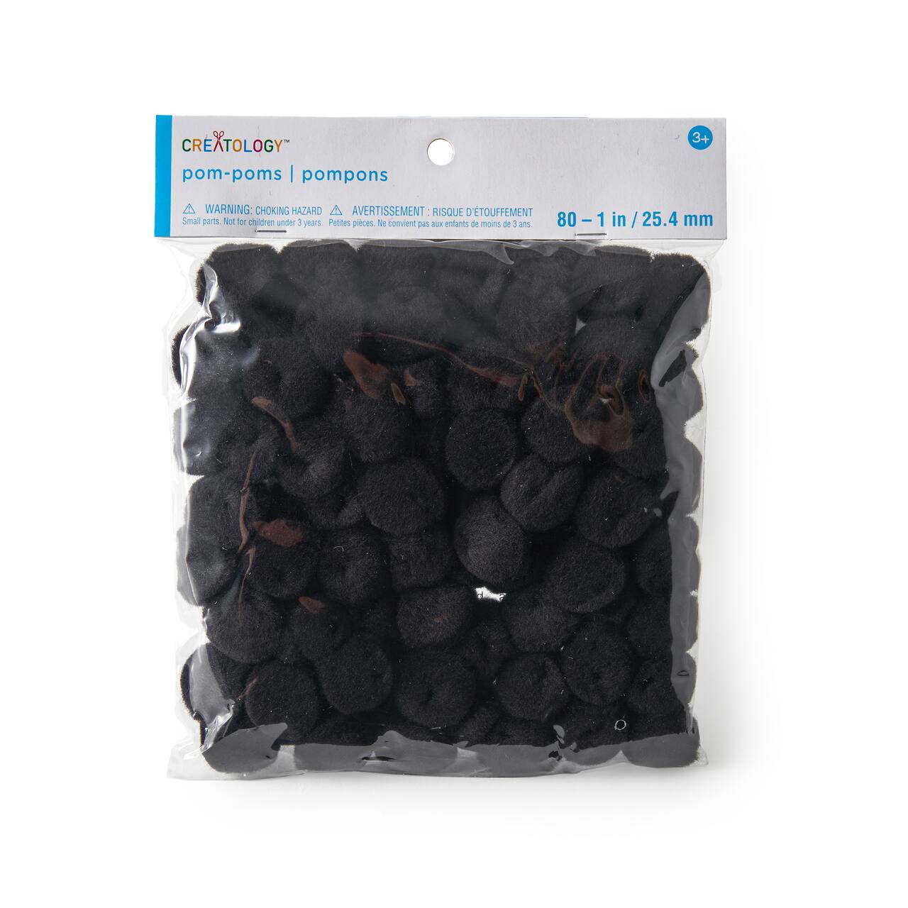 12 Packs: 80 ct. (960 total) 1&#x22; Black Pom Poms Value Pack by Creatology&#x2122;